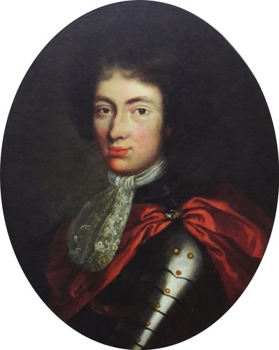 Portret van Prins Jakub Ludwik Sobieski in harnas door Unbekannt Unbekannt